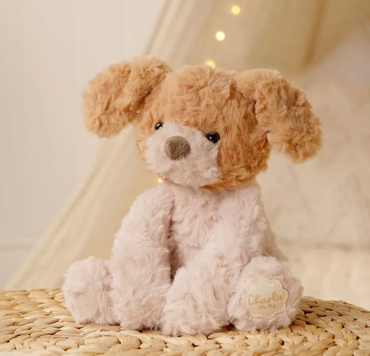 Softies - Charlie  The  Plush Sitting Dog 22cm