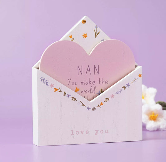 Love Life - Nan - Envelope Wooden Keepsake