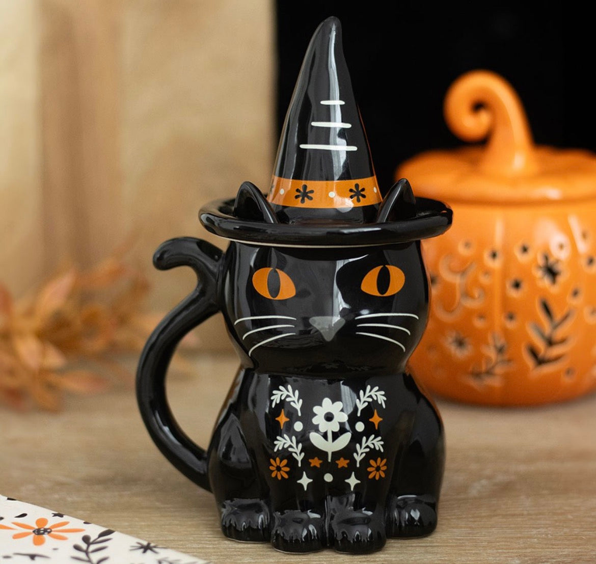 Frightful Folk Lidded Cat Mug
