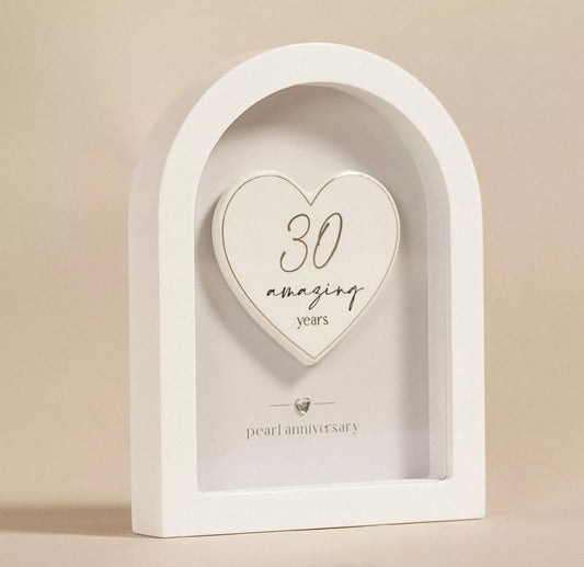 Amour Arch Plaque -30 years - Pearl Anniversary