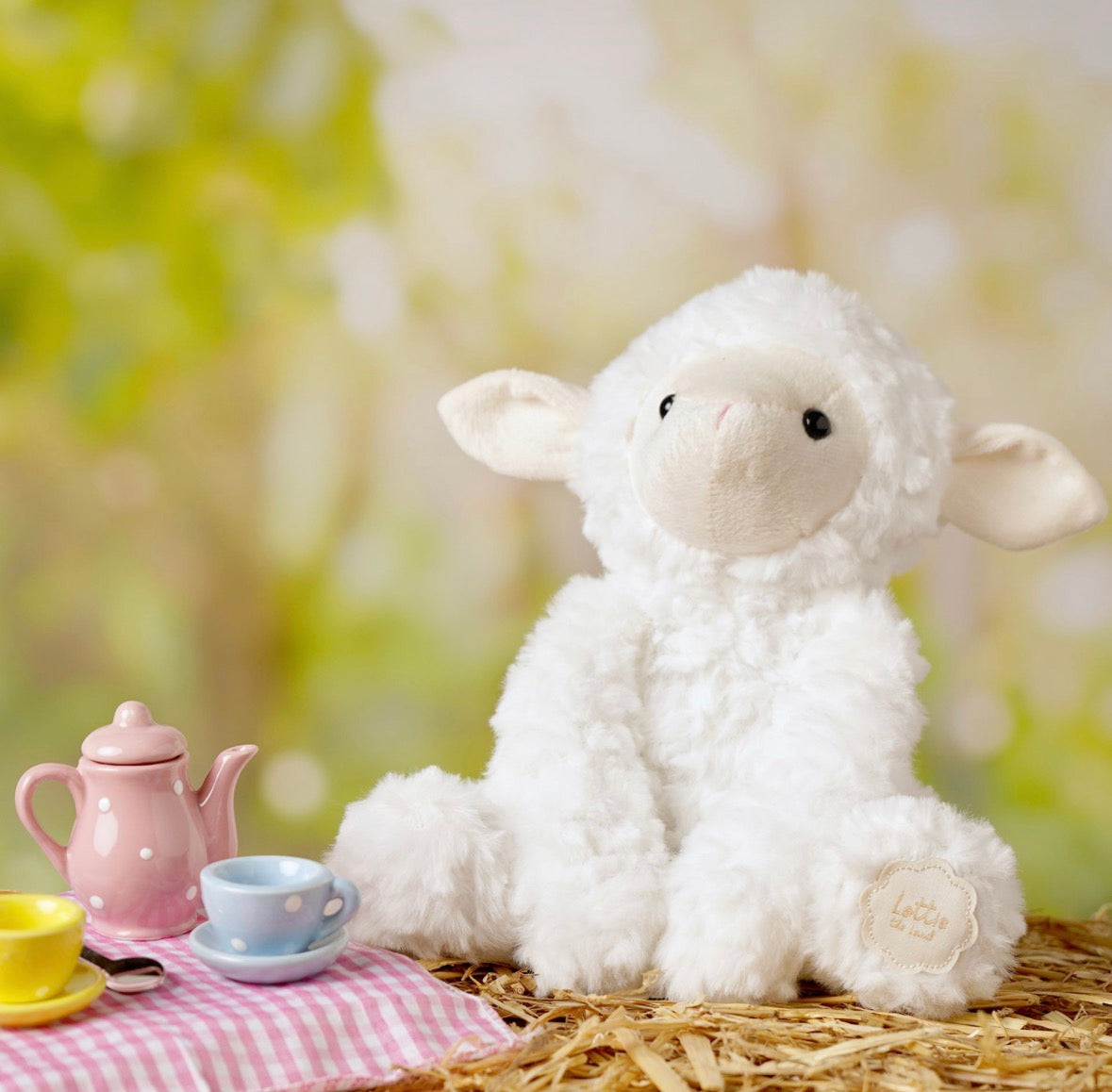 Softies - Lottie The Plush Sitting White Lamb 22cm