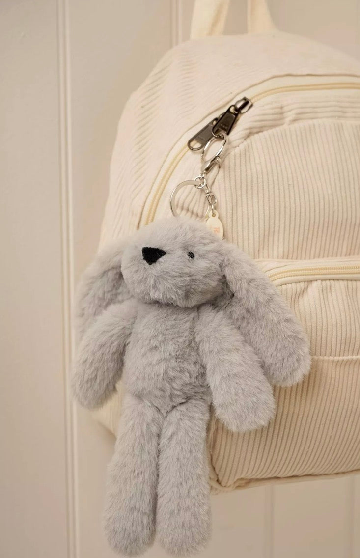 Softies - Theo The Light Grey Bunny Keyring