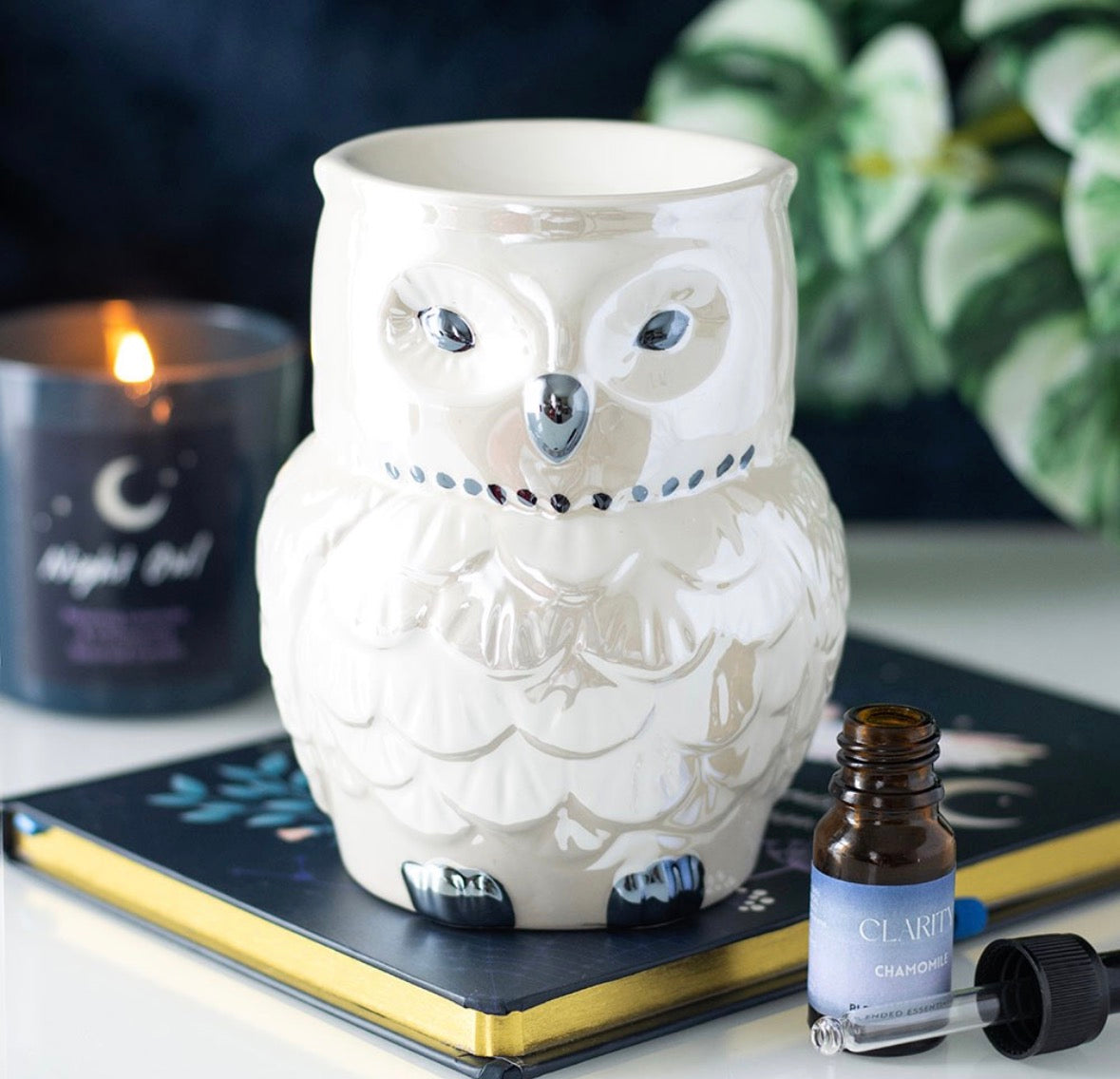Pearlescent Owl Burner