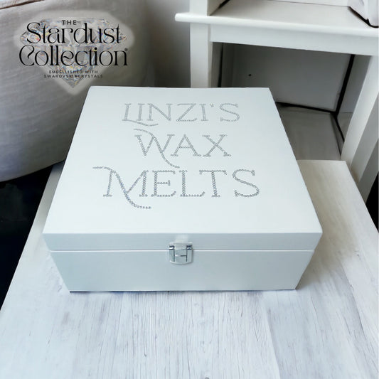 Wax Melts storage Box 28cm X 28cm Embellished with Swarovski® Crystals