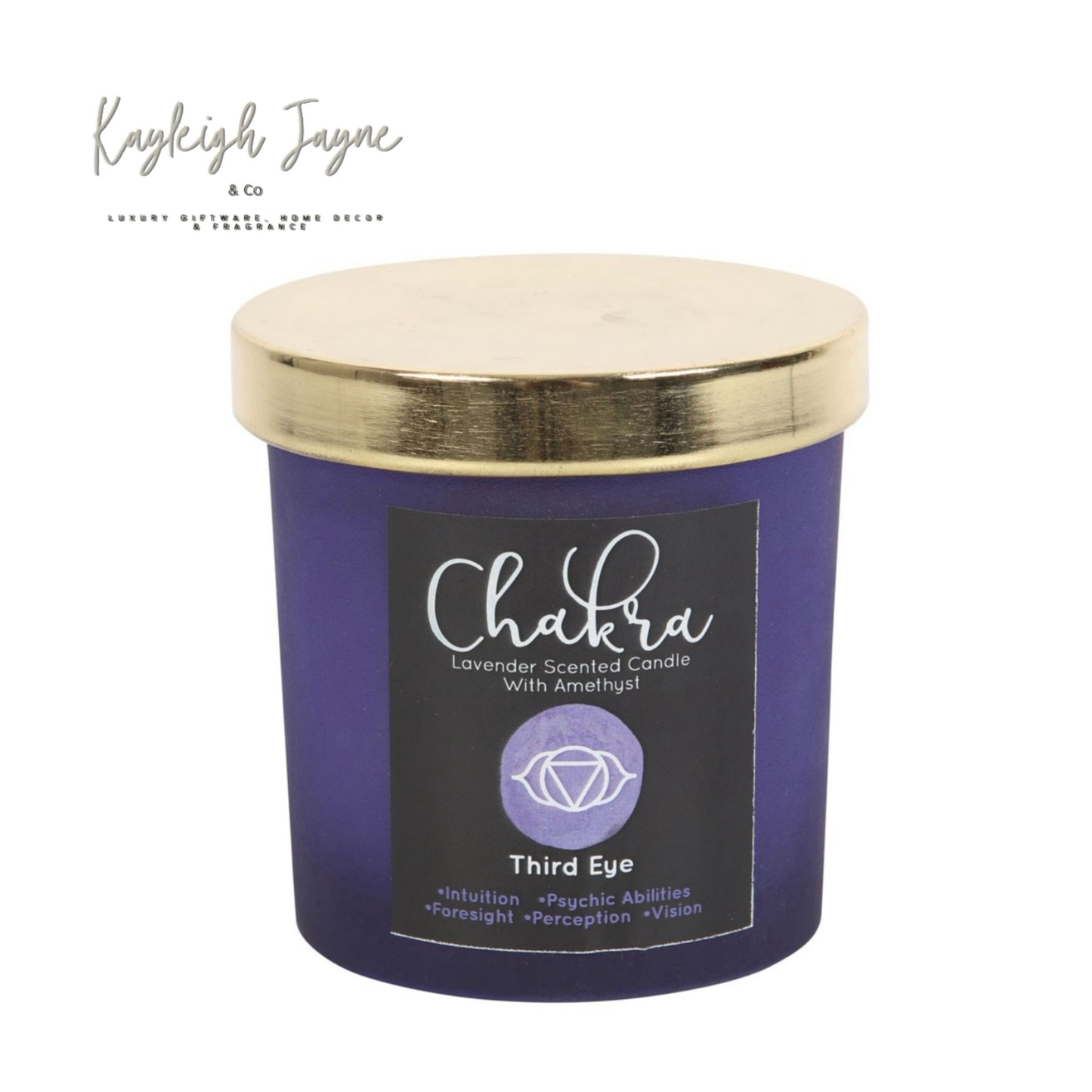 Third Eye Chakra - Lavender Crystal Chip Candle