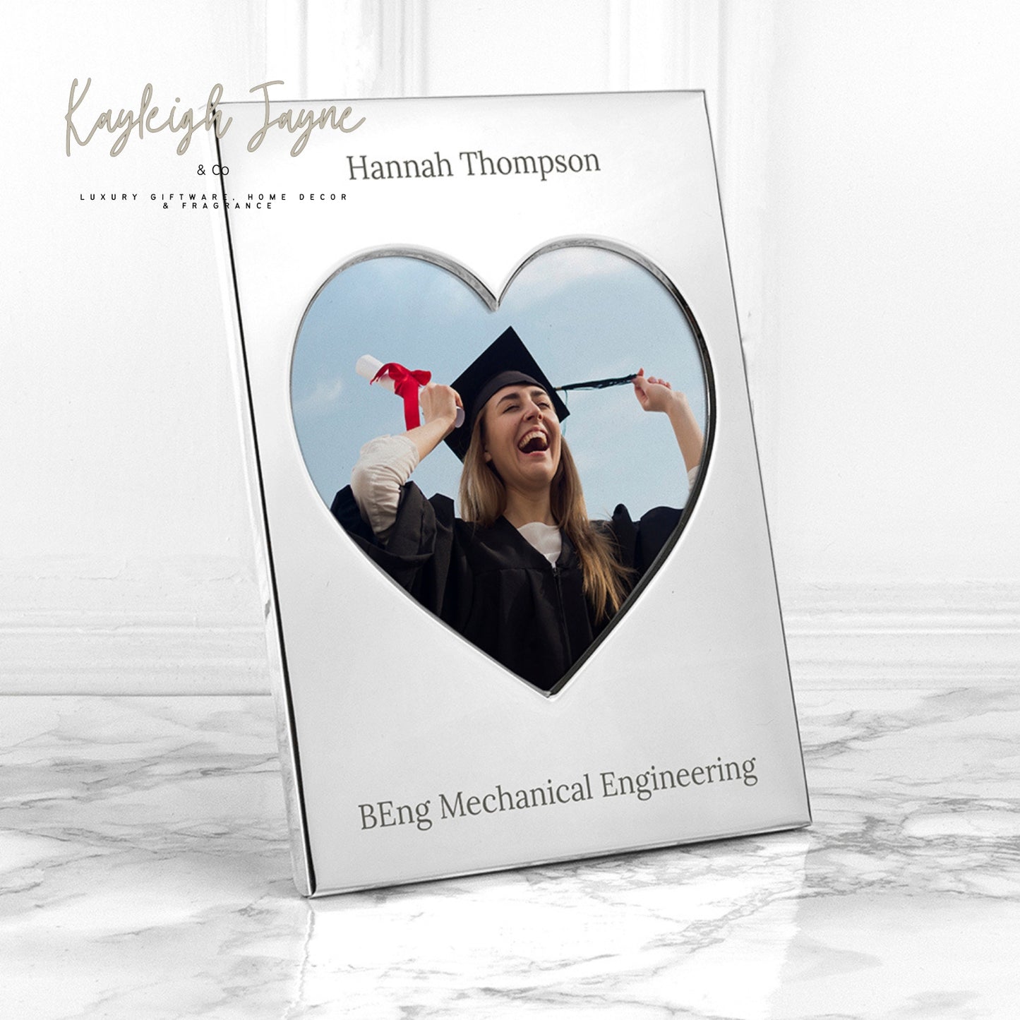 Silver Plated Heart Photo Frame