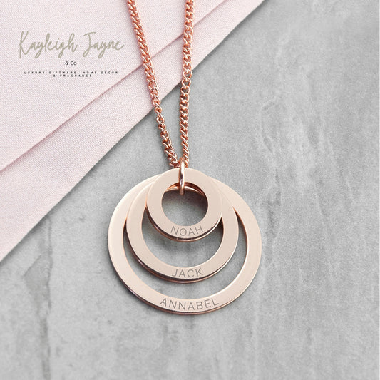 Rings Of Love  Name Necklace