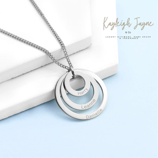 Rings Of Love  Name Necklace
