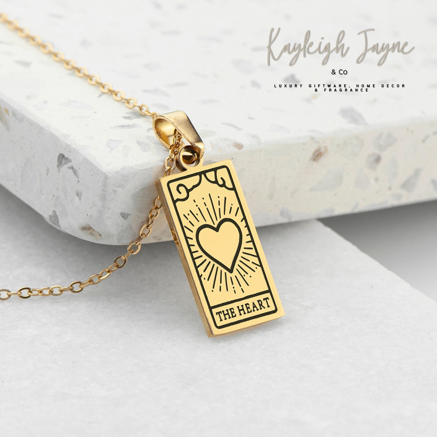Personalised The Heart - Tarot Card Necklace