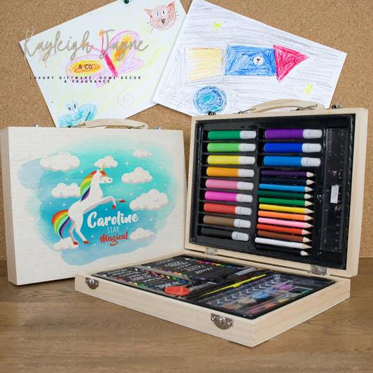 Personalised Rainbow Unicorn Colouring In Set