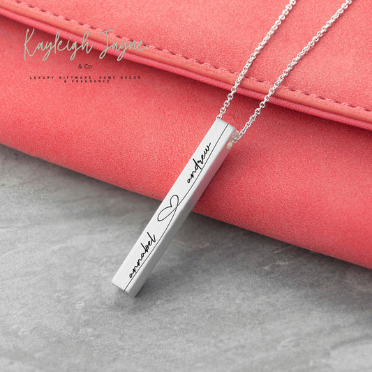 Personalised Name Bar Necklace