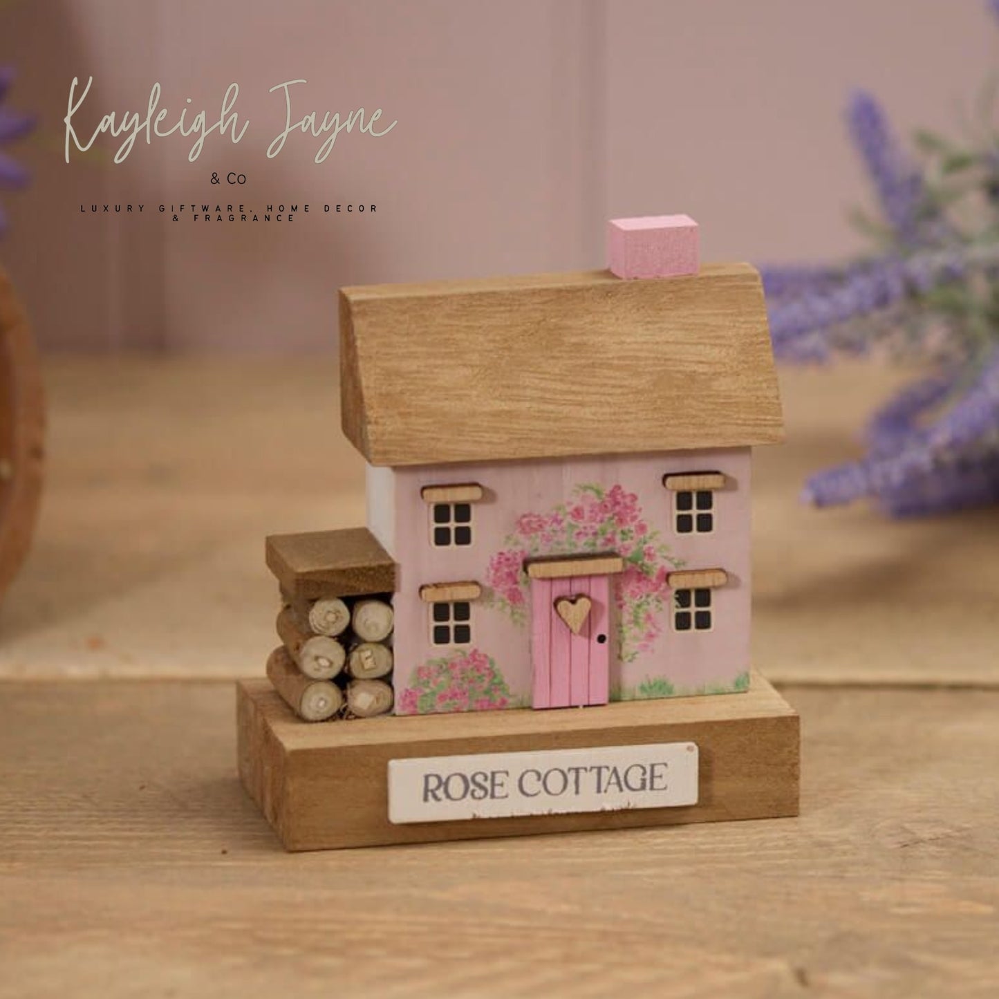 Rose Cottage - Pink Wooden House  Block
