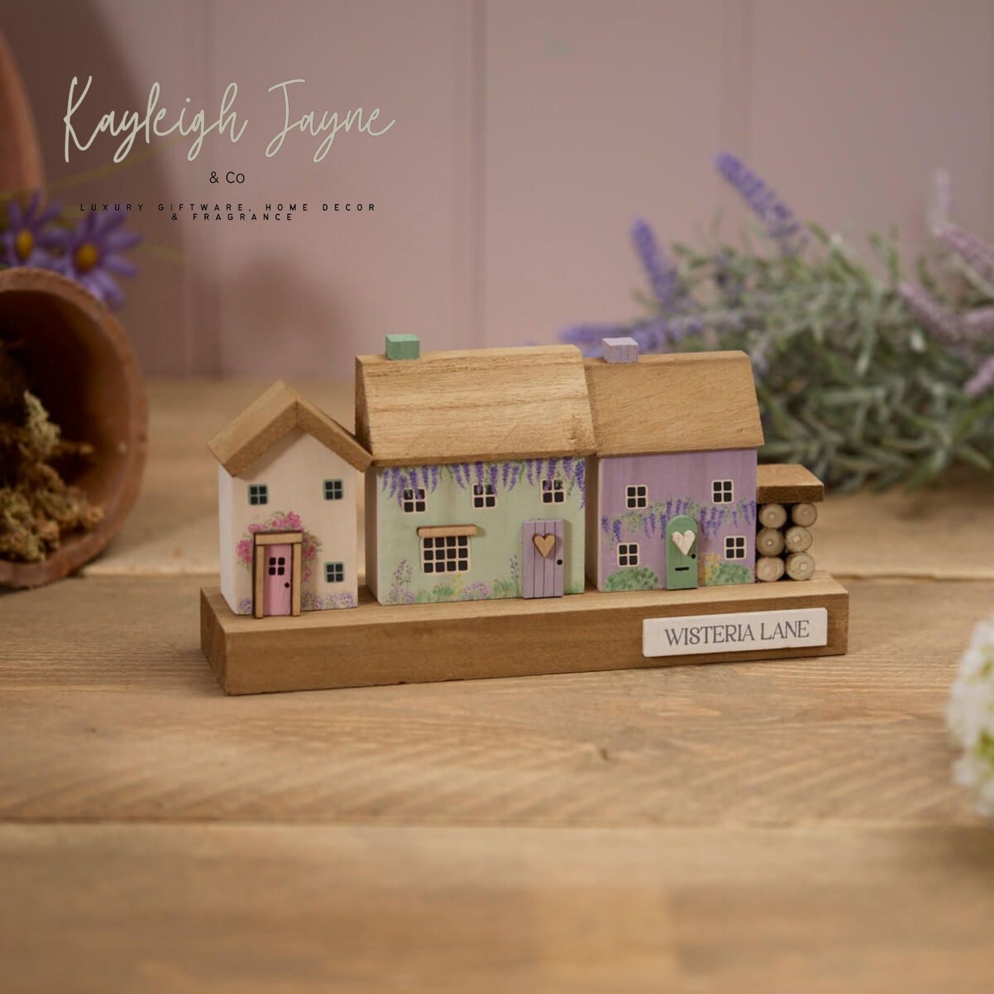 Miniature Wooden Houses - Wisteria Lane