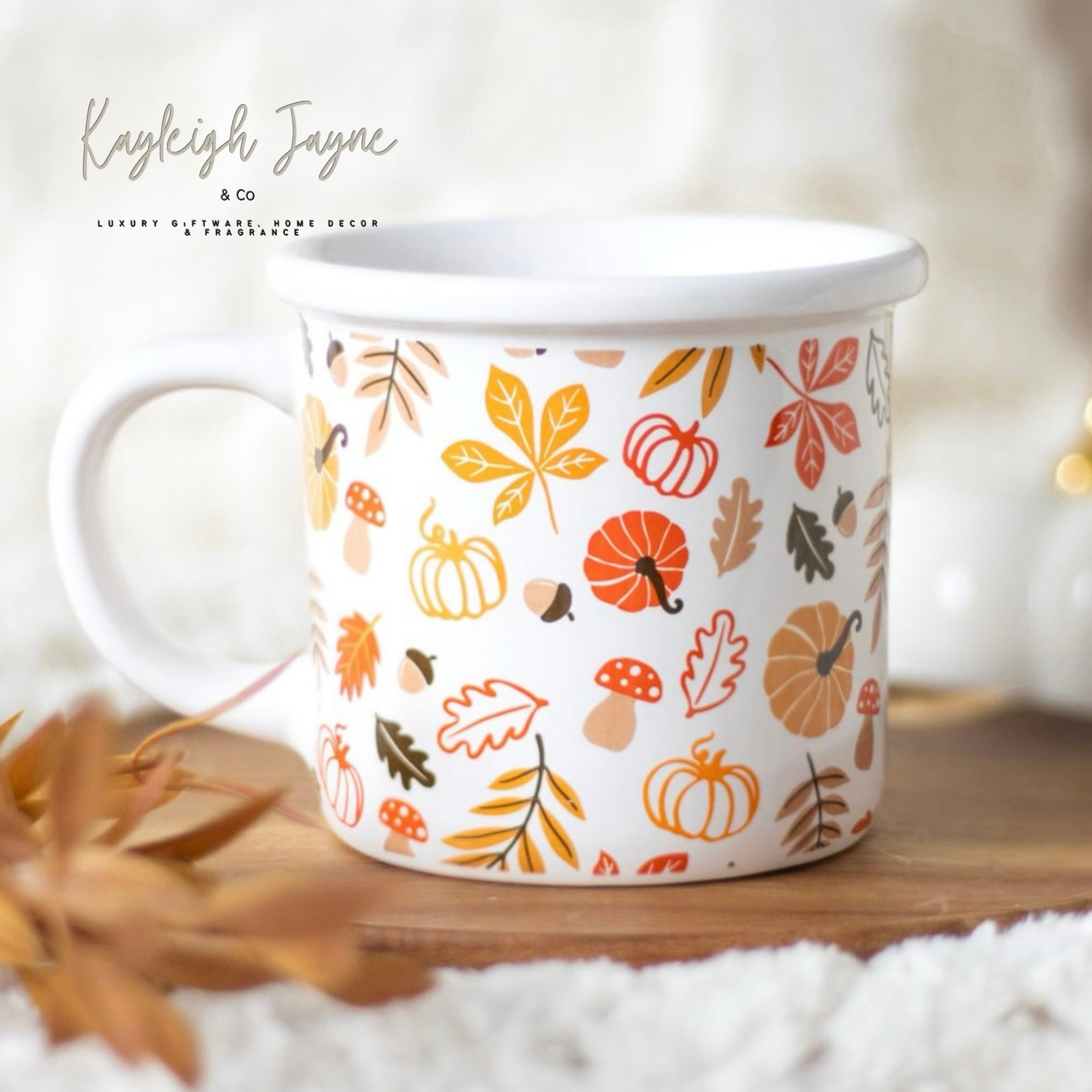 Autumn Leaves And Pumpkins Mug