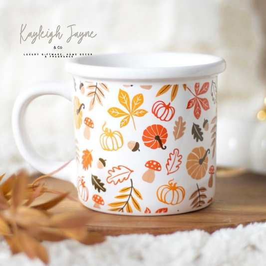 Autumn Leaves And Pumpkins Mug