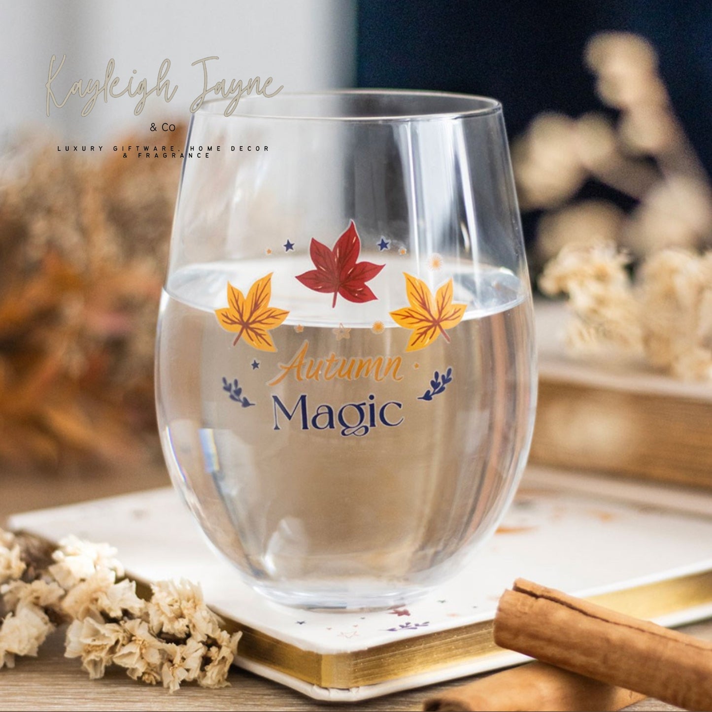 Autumn Leaves Glass Tumbler