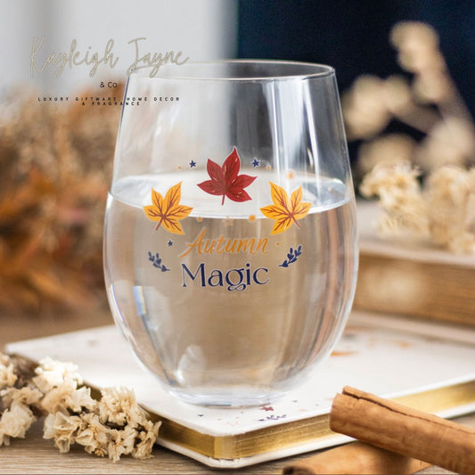 Autumn Leaves Glass Tumbler
