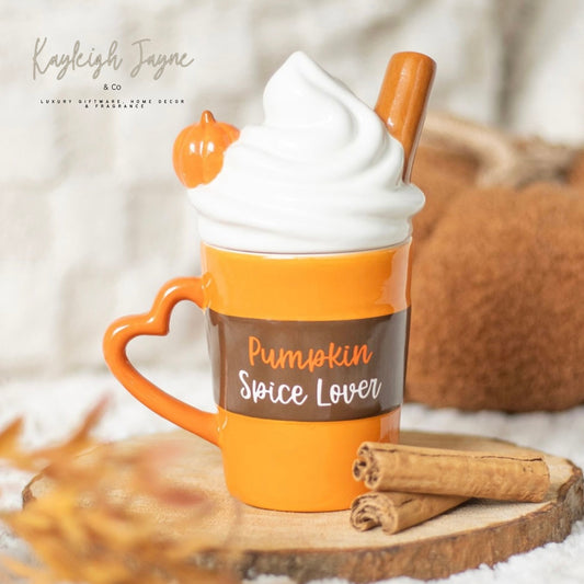 Pumpkin Spice Latte Novelty Mug With Lid