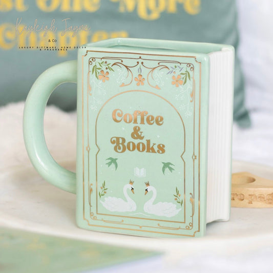 Mint Green Book Shaped Mug