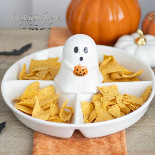 Ghost Chips & Dip Snack Dish