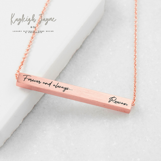 Forever And Always Personalised Necklace