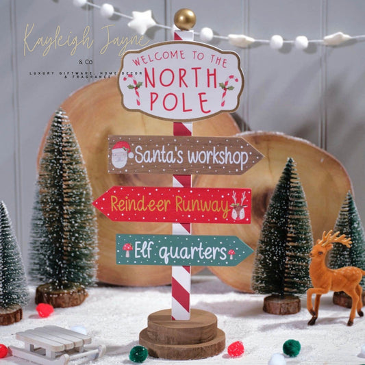 North Pole Christmas Sign