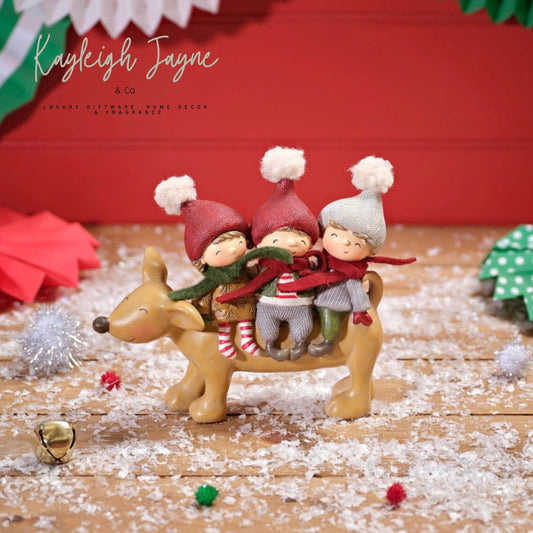 Little Christmas Children On Dog Ornament