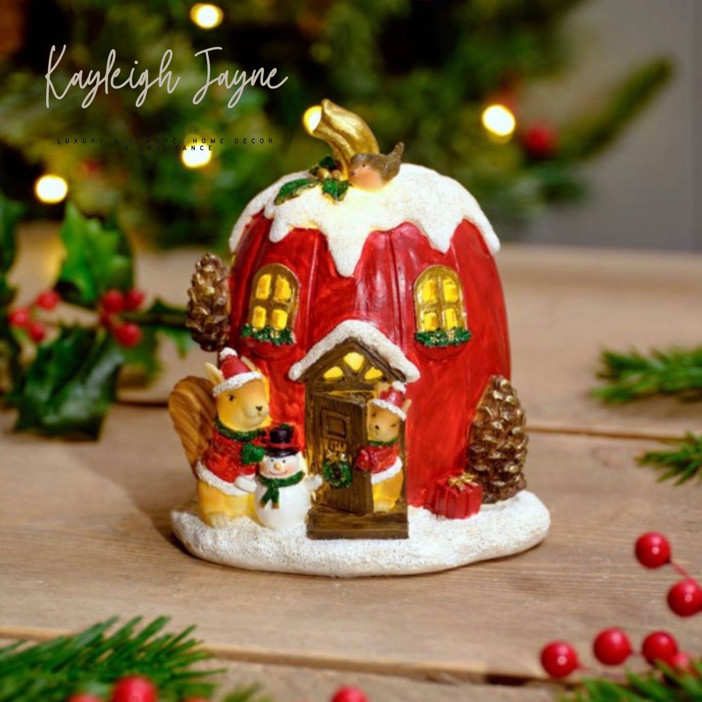 Led Miniature Robin House