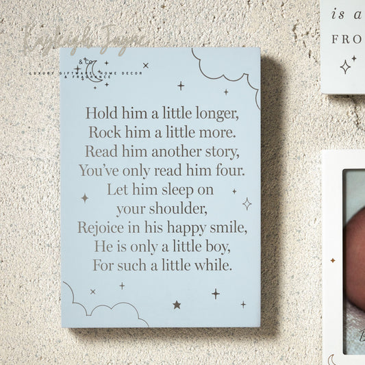 Blue Baby Boy Poem Sign