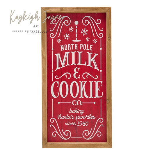 North Pole Milk & Cookie Plaque