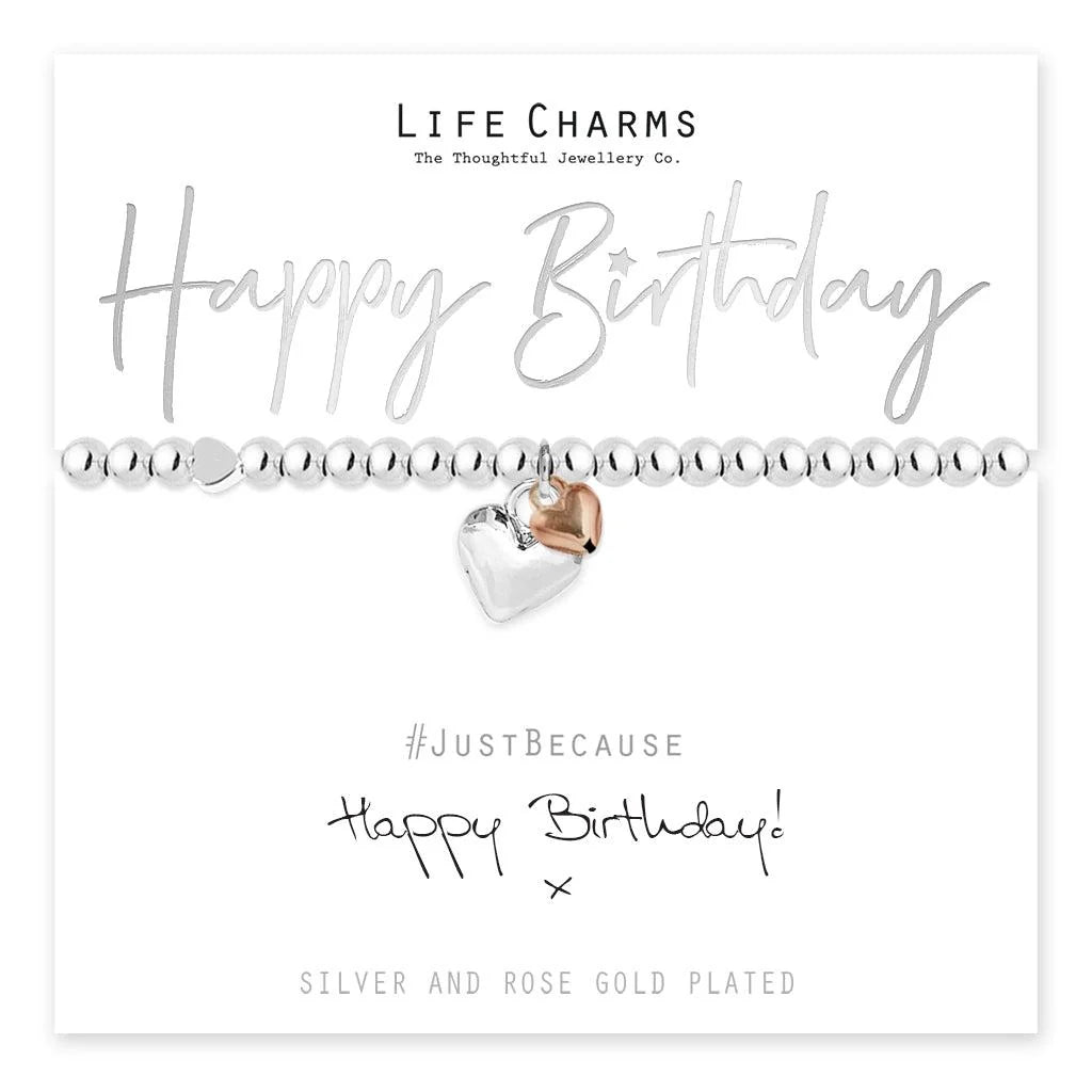 Life Charms - Happy Birthday Hearts Bracelet
